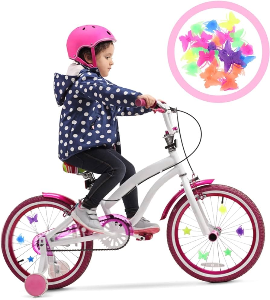 ACCESORIO DECORATIVO P/ARO DE BICICLETA P/NIÑA 25 CUENTAS C/CLIP DE SEGURIDAD MULTICOLOR BI-8