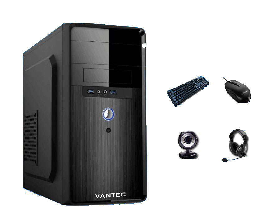 COMBO PC FREE.S.O VANTEC M /ECON. J1800ECS/1TB/4GB /TEC-MOUSE CM500/AUDIF 750B 3.5MM/WEBCAM