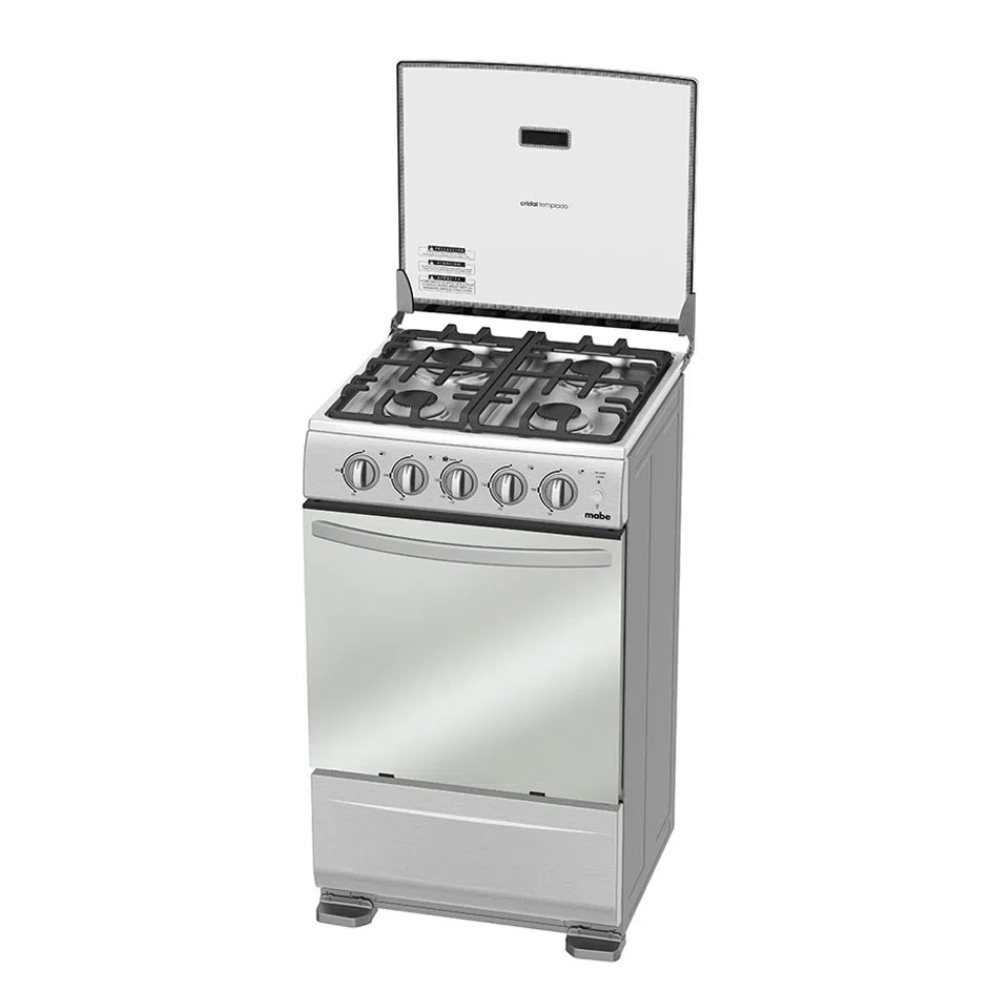 Cocina Gas Mabe 51cm EM5130FX0 Inoxidable Parrilla/Termocontrol