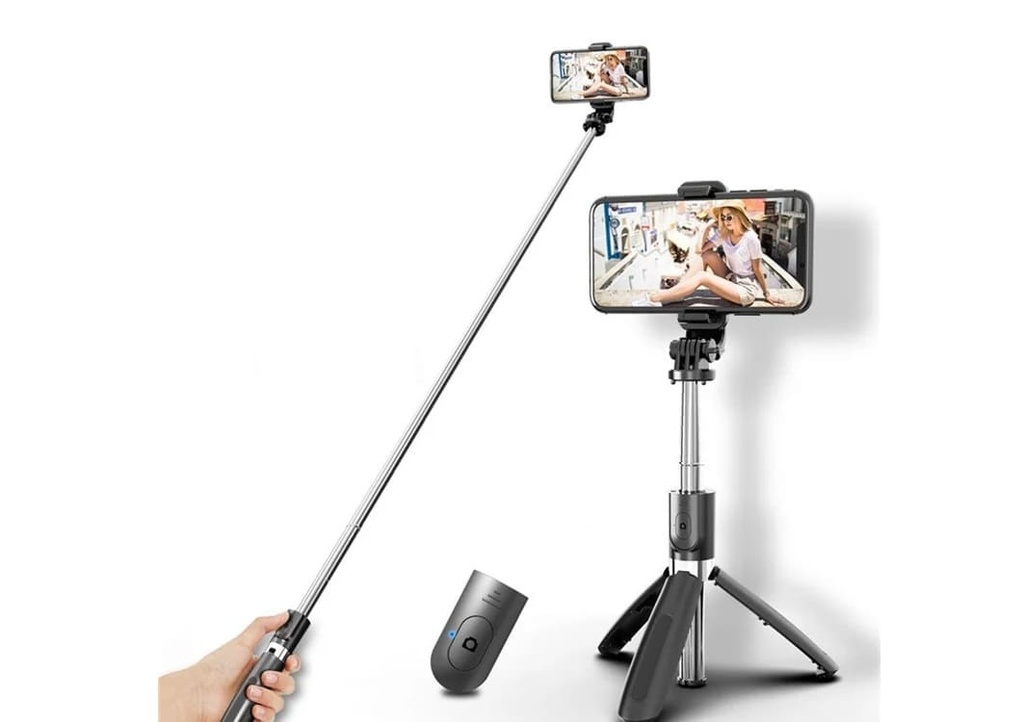 TRIPODE SELFIE STICK Y ESTABILIZADOR MANUAL CON BLUETOOTH 4.0 BATERIA 450MAH 68.5/39X190MM TE-4/1