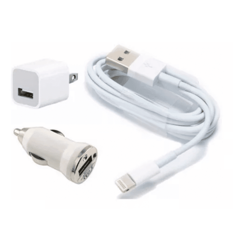 CARGADOR VEHICULAR PARA IPHONE 5 / IPAD 4  BLANCO