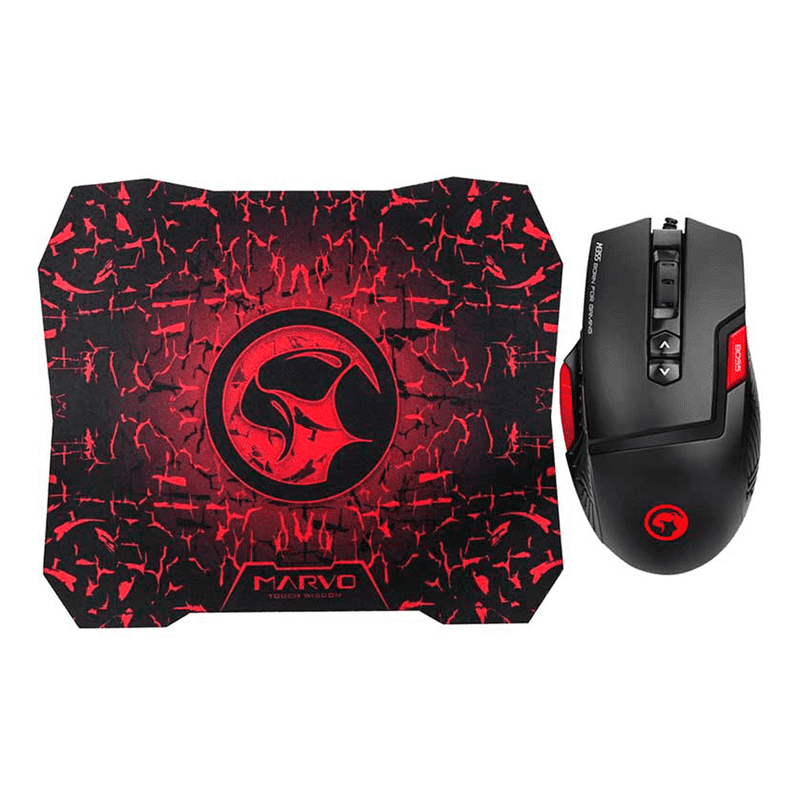 MOUSE + MOUSE PAD MARVO M355+G1