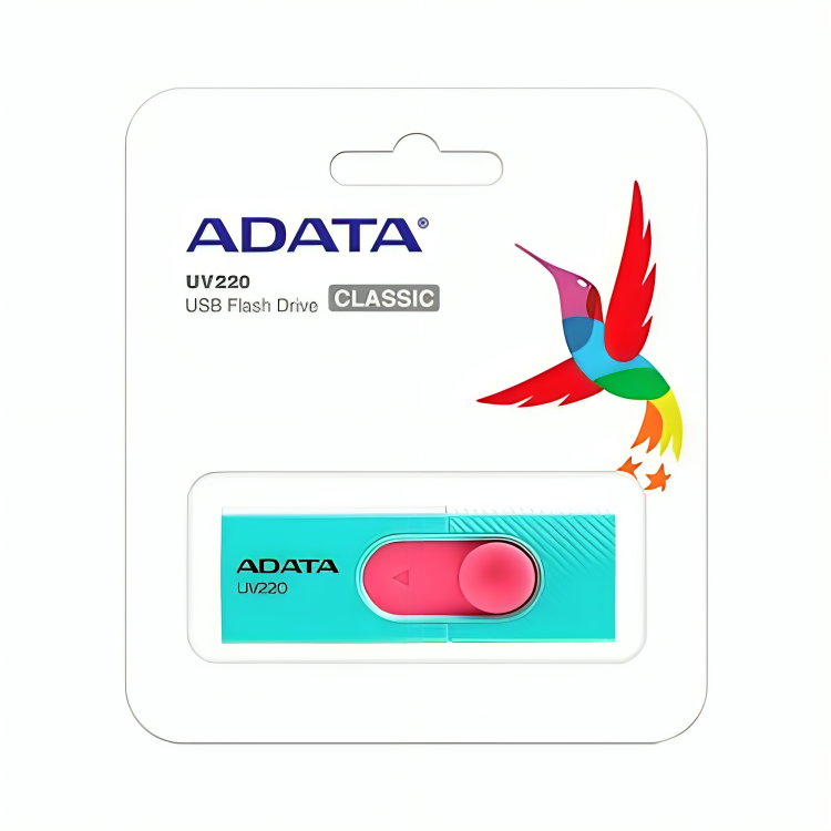 PENDRIVE ADATA UV220 32GB VERDE / ROSADO