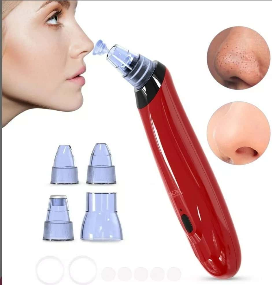 BLACKHEAD SUCTION INSTRUMENT XL008S REMOVEDOR PUNTOS NEGROS ROJO