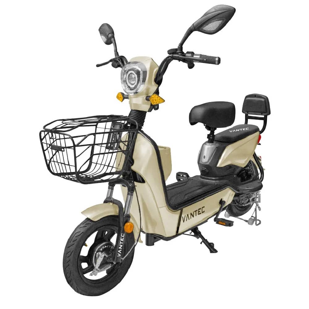 MOTOCICLETA ELECTRICA VANTEC ECORIDE ST-15 DORADO 500w