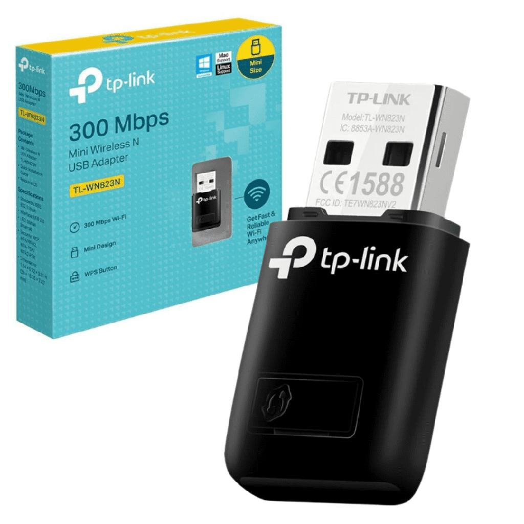 ADAPTADOR MINI TP-LINK USB WIRELESS 300MPS TL-WN823N