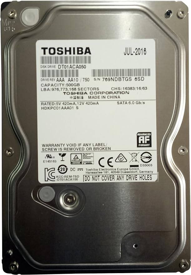 DISCO DURO TOSHIBA 500GB 3.5/7200 DT01ACA050