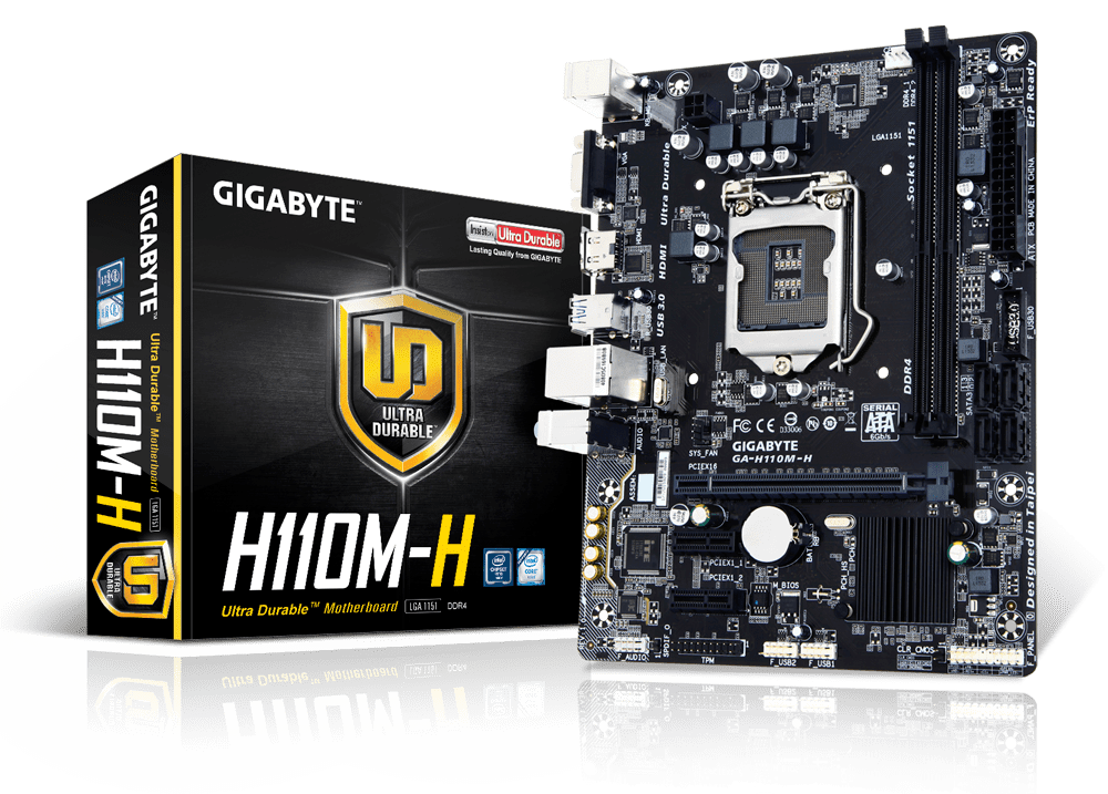 MAINBOARD GIGABYTE  H110M-H DDR4 LGA 1151 GBE LAN/ 6GEN/USB 3.0