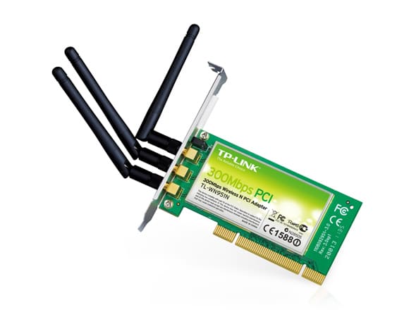 ADAPTADOR TP-LINK WIRELESS 3 ANTENAS PCI 2.4GHZ TL-WN951N