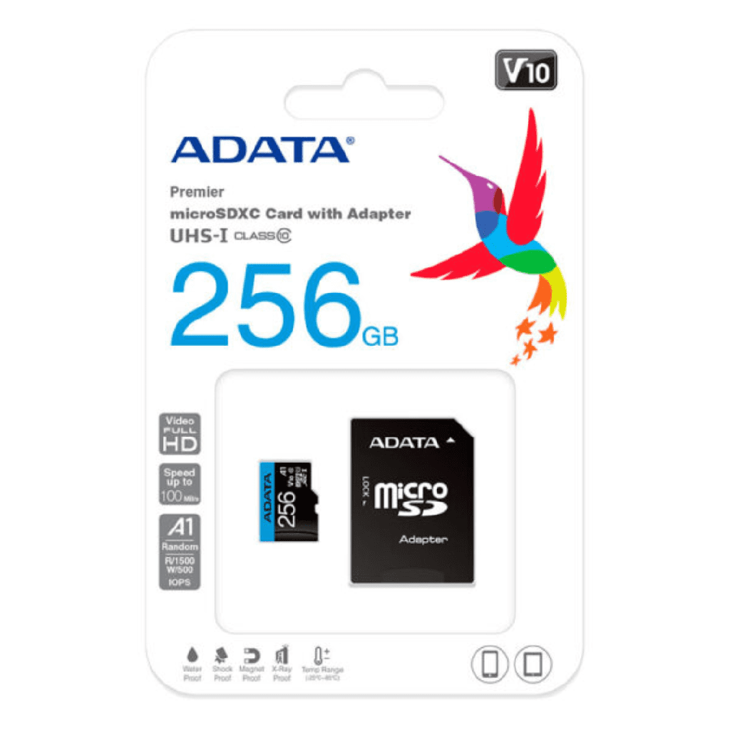 Memoria Adata Micro SD 256GB UHS-I  100MB/s