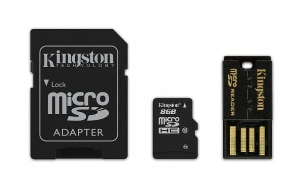 KIT MOBILITY KINGSTON MBLY4G2/8GB-TW MICRO SD/SD ADAPTER/USB ADAPTER