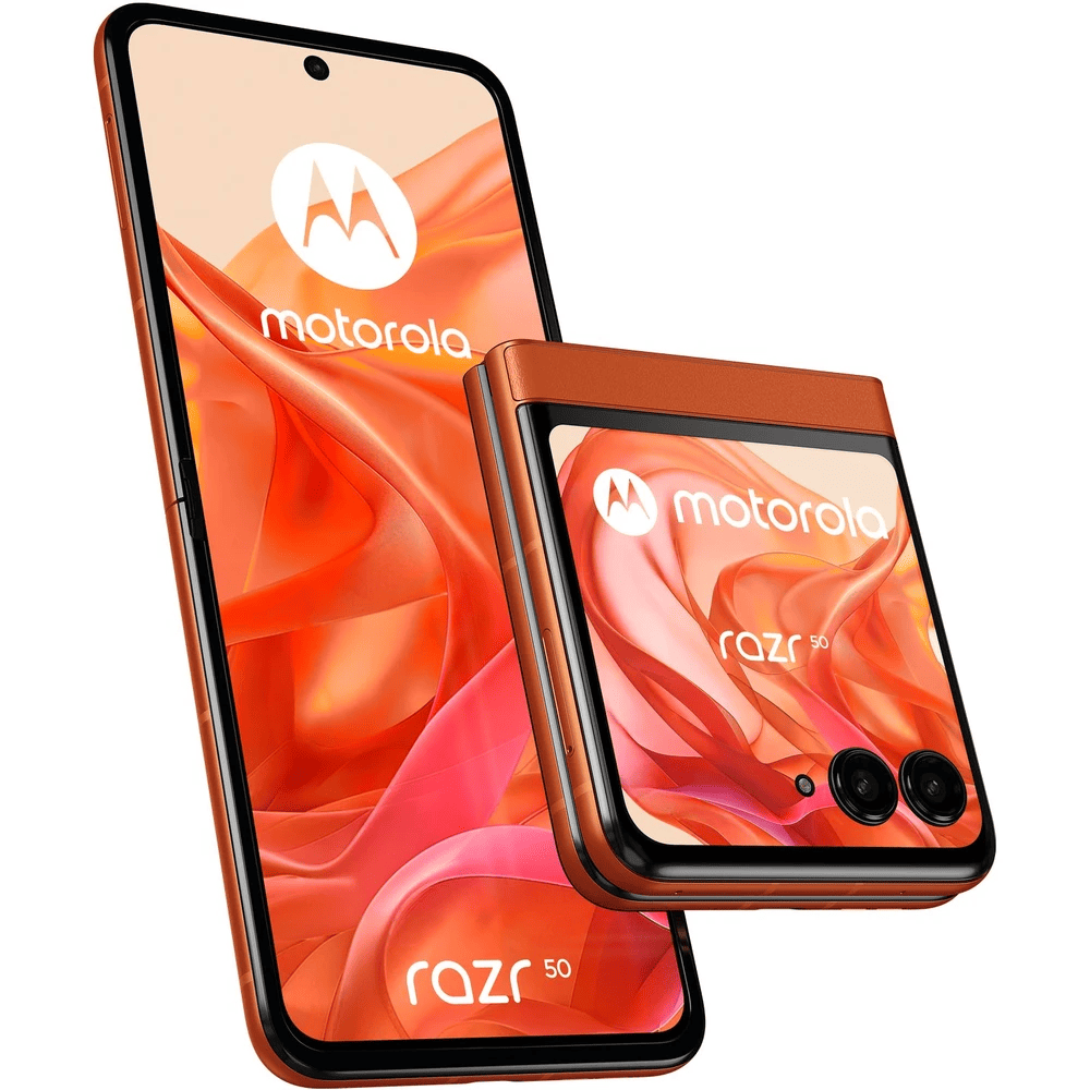 Dummy Motorola Razr 50 fully closed Spritz Orange (Arabesque)