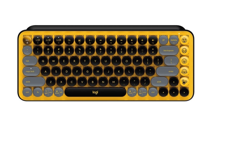 TECLADO INALAMBRICO 10" R/BLUETOOTH COLORES PASTELES GA-12 BLANCO/AMARILLO