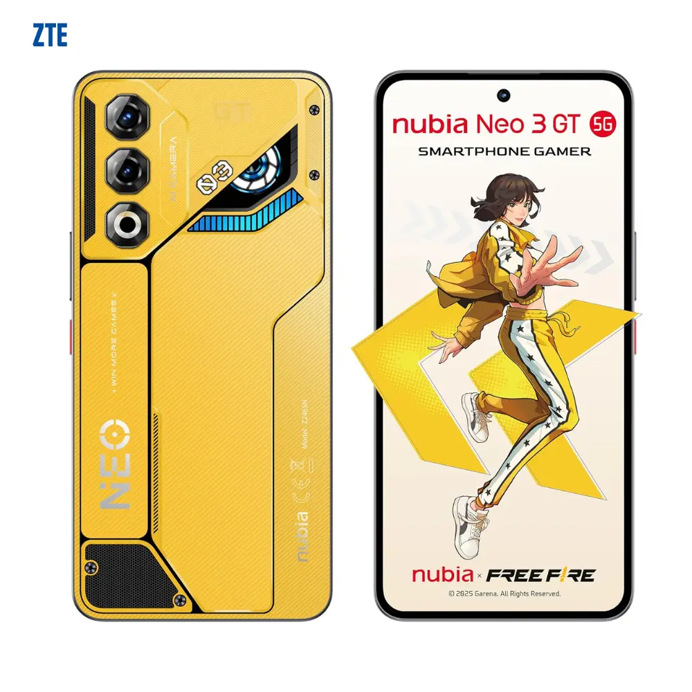 Telefono ZTE Nubia Neo3 GT 5G 20gb (8+12gb) + 256gb Amarillo/ Win more game master suit/ Cooler pad edition
