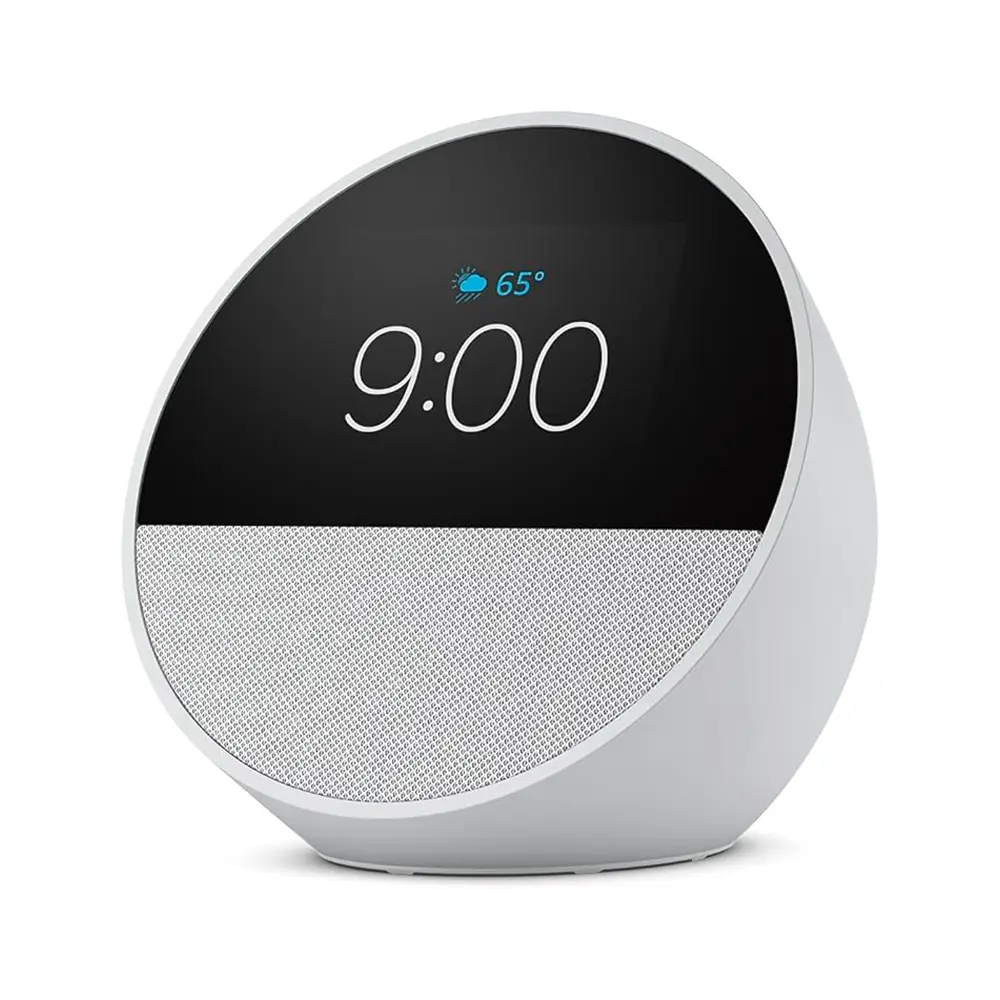 Amazon echo spot (2024 release) smart alarm clock/vibrant sound+alexa white