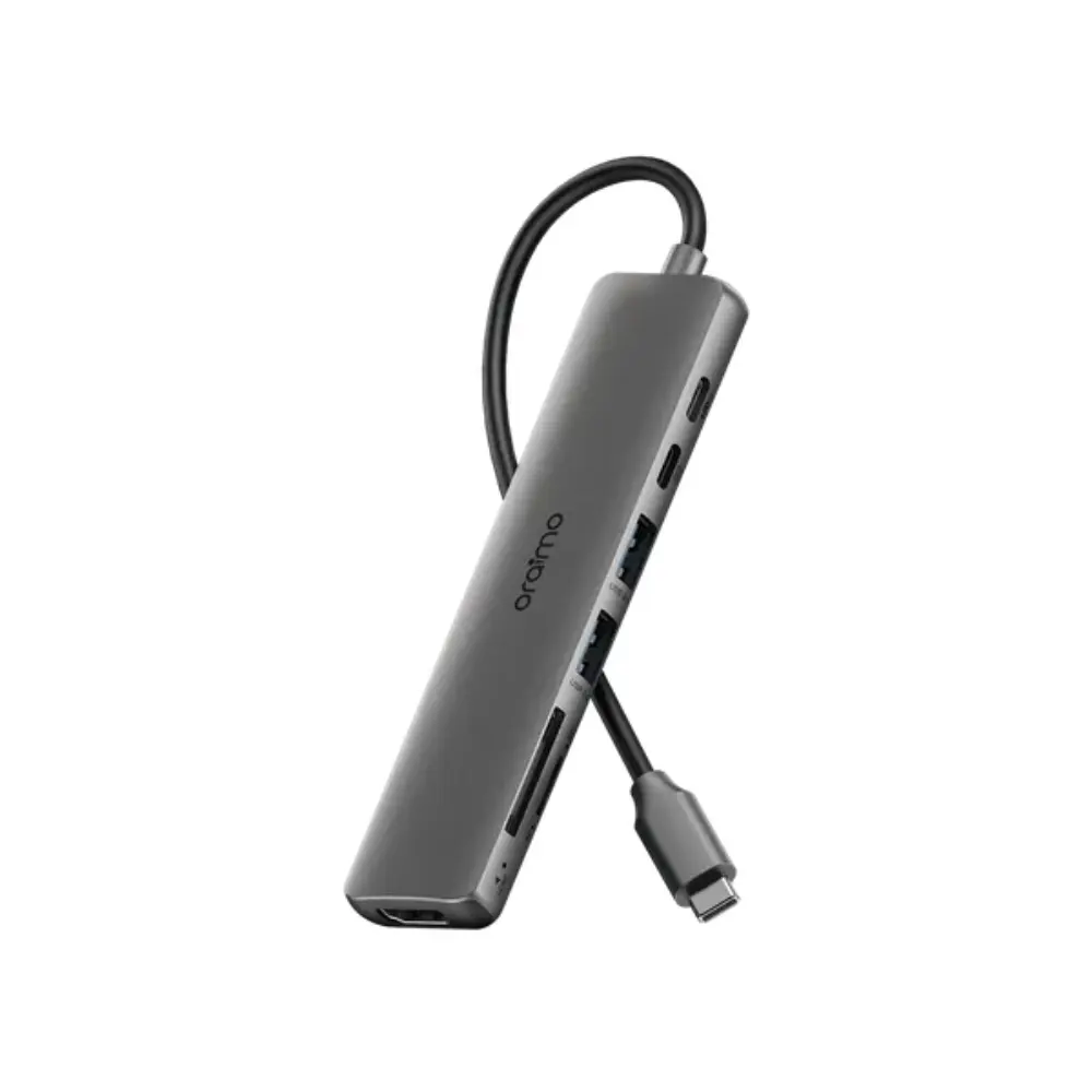 Adaptador Oraimo multifuncional 7 en 1 USB C OUH-511 gris