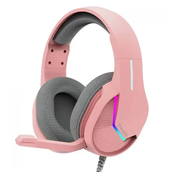 Audifono diadema marvo gaming h8618 pink