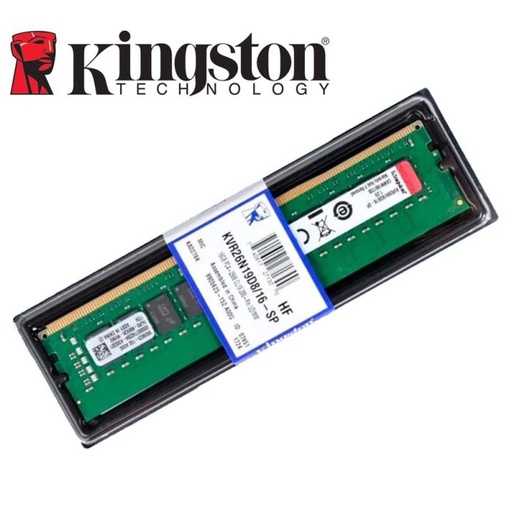 [014007016KINDDR16GB2666] MEMORIA RAM KINGSTON DDR4 16GB D4-2666 PC4 21300 KVR26