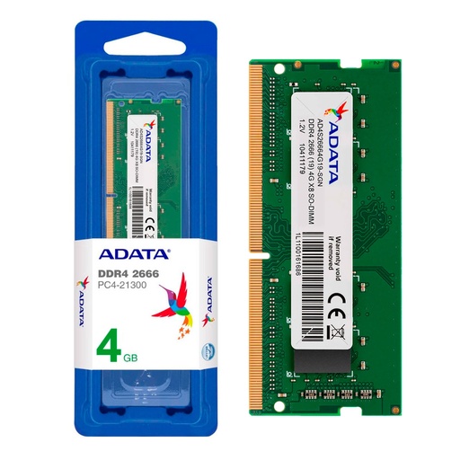 [014007016ADTAD4U26664G19SGN] MEMORIA ADATA PC DDR4 2666 4GB X8 AD4U26664G19-SGN