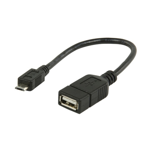 [013002028VARV8TOUSB] CONVERTIDOR MICRO USB MACHO A USB 2.0 HEMBRA V8/USB PEQUEÑO