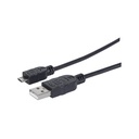 CABLE MANHATTAN MICRO USB2.0/1.8M 307178 NEGRO