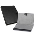 ESTUCHE TABLETA OPTIMAX 10" CUERO NEGRO TIPO AGENDA/STAND