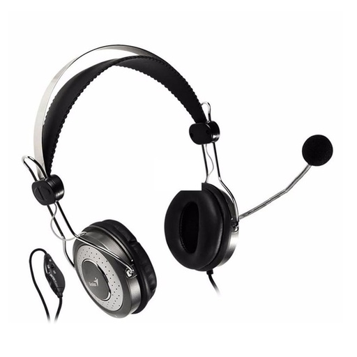 [005006A06KYEHS-04SNEG] AUDIFONOS DIADEMA C/MICROFONO GENIUS HS-04SU NEGRO