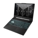 Notebook Asus tuf Gaming f15 15.6" FX506HF-HN062 Core i5-11400H 16gb/512gb m2 4gb ddr6 NVIDIA GeForce RTX 2050 /backpack+mouse negro
