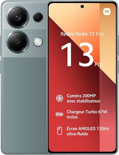 [XIAREDMI13PROVER] Telefono Xiaomi Redmi Note 13 pro 4G DS 8gb+256gb forest green 23117RA68G