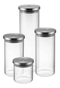 Set cilindrico de vidrio x 4 Unidades Electrolux A18848101 de vidrio con tapa en acero inoxidable