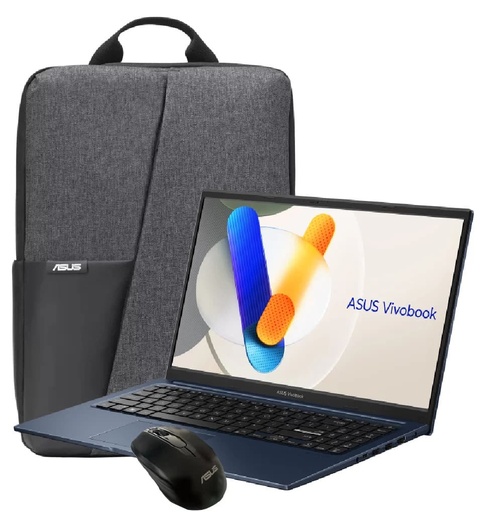 [003002008ASUX1504ZA-NJ981] L_  Notebook Asus 15.6" Vivobook FHD i7-1255U X1504ZA-NJ981 /16gb /512gb m2 NVME Freedos Blue /mouse+mochila