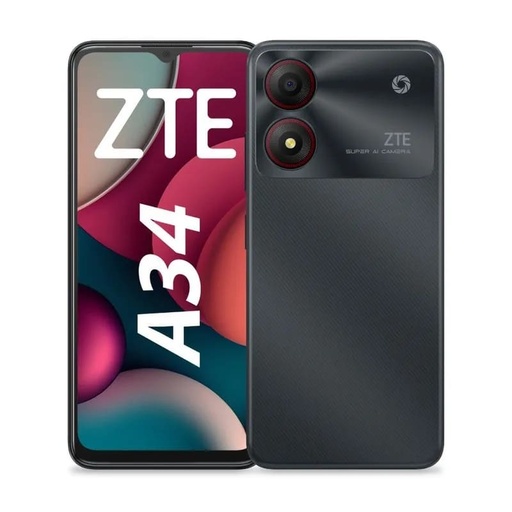 [008003019ZTEBLADE A34GRI] TELEFONO ZTE BLADE A34 DS 6gb(2gb+4gb) +64gb GREY