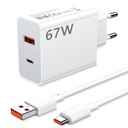 Cargador de pared c/cable mi usb-c 67w